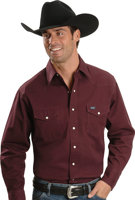 Wrangler® Cowboy Cut® Solid Twill Shirt длинный рукав