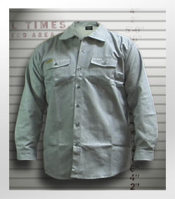 Prison Blues® HICKORY WORK SHIRT Железнодорожная рубашка [Пуговицы / Длинный рукав]