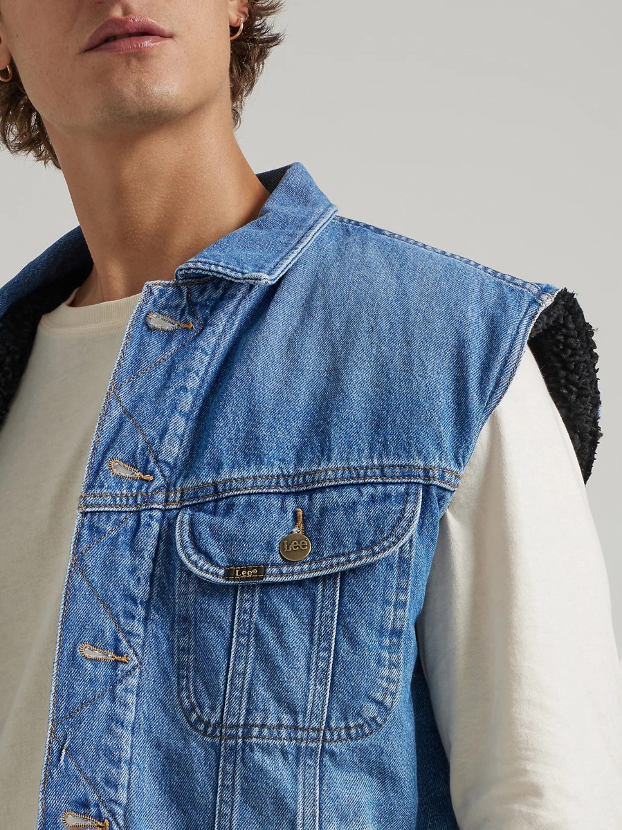 Lee RELAXED SHERPA LINED RIDER VEST